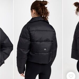 ALO Yoga gold rush Women's Black Puffer Coat